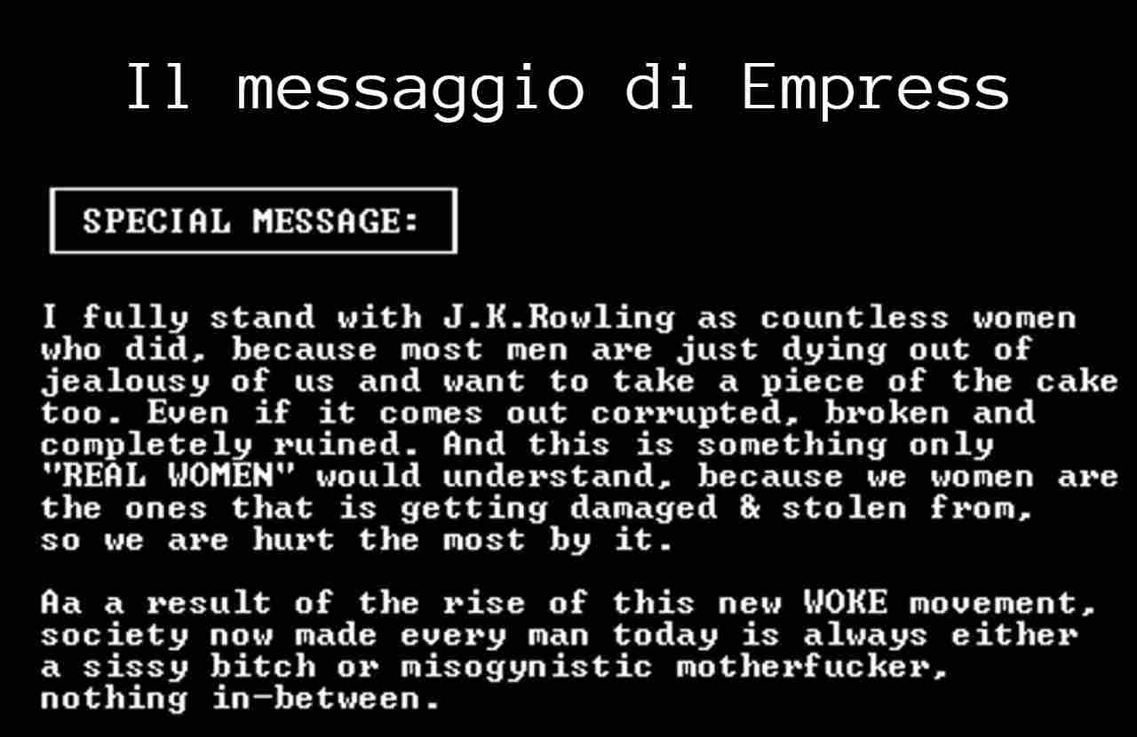 Messaggio Empress parte newsvideogame 20230225