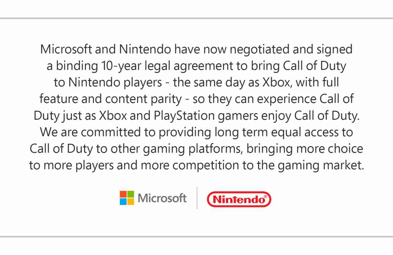 Microsoft Accordo Nintendo