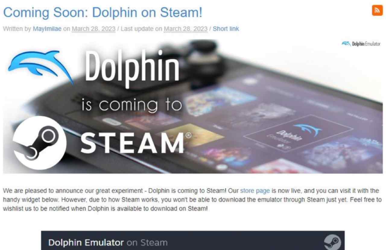 Dolphin Emulator on Steam newsvideogame 20230331