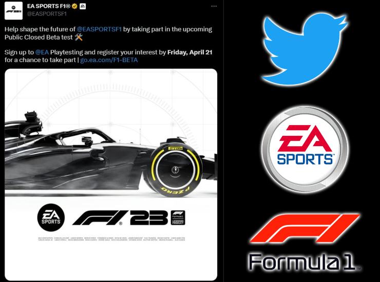 Tweet EA F1 23 newsvideogame 20230418